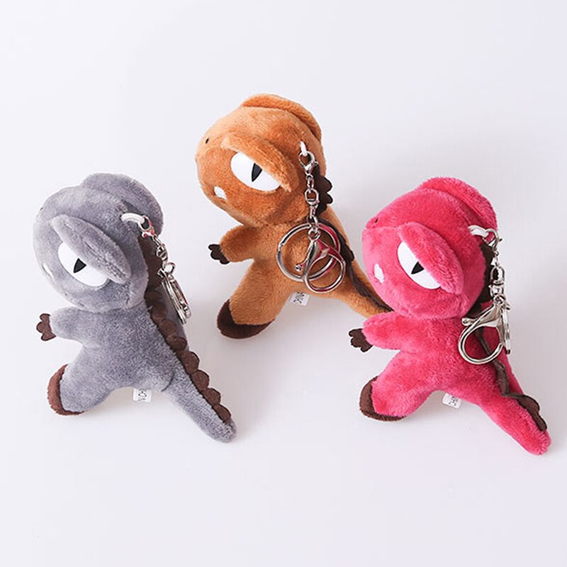 1PC Small Mini Dinosaur Pendant Keychains Cute Animal Plush Stuffed Toy Keyrings Bag Doll Pendant Ornaments 1