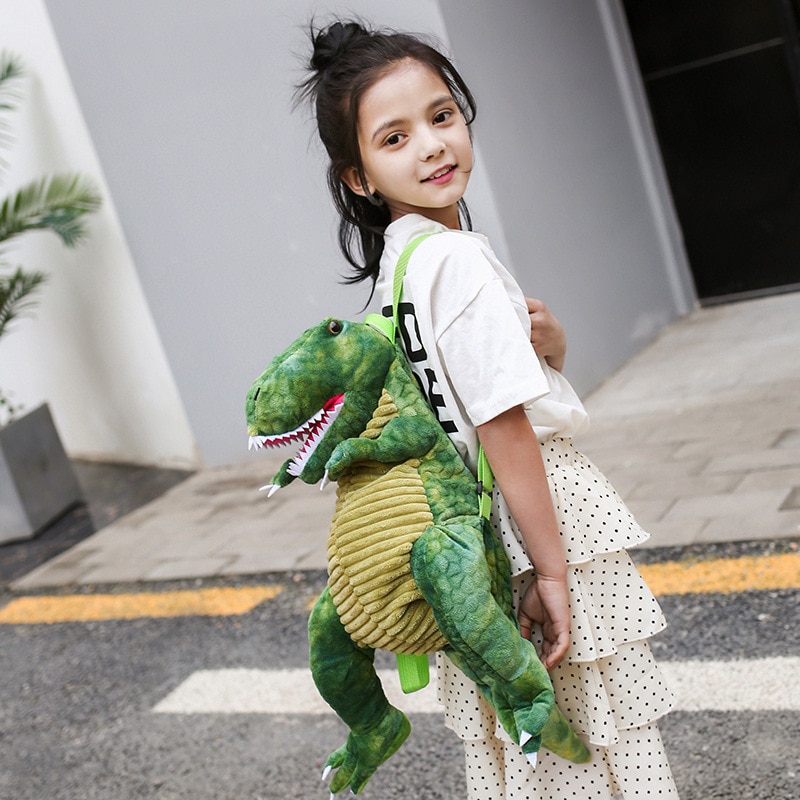 Children Dianosaur Backpacks Kids Doll Plush Bag 3D Dinosaur Baby Backpack For Boys Girls Cute Animal 1