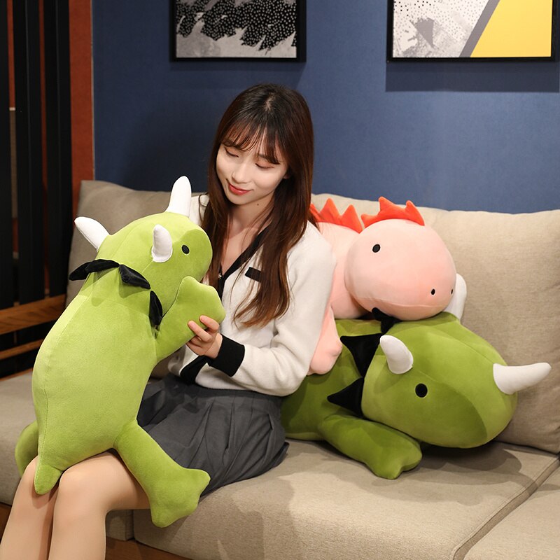 Kawaii Weighted Anxiety Dino Plush Toys Stuffed Animals Soft Plushies Cute Dinosaur Sleep Pillow Toys for 1