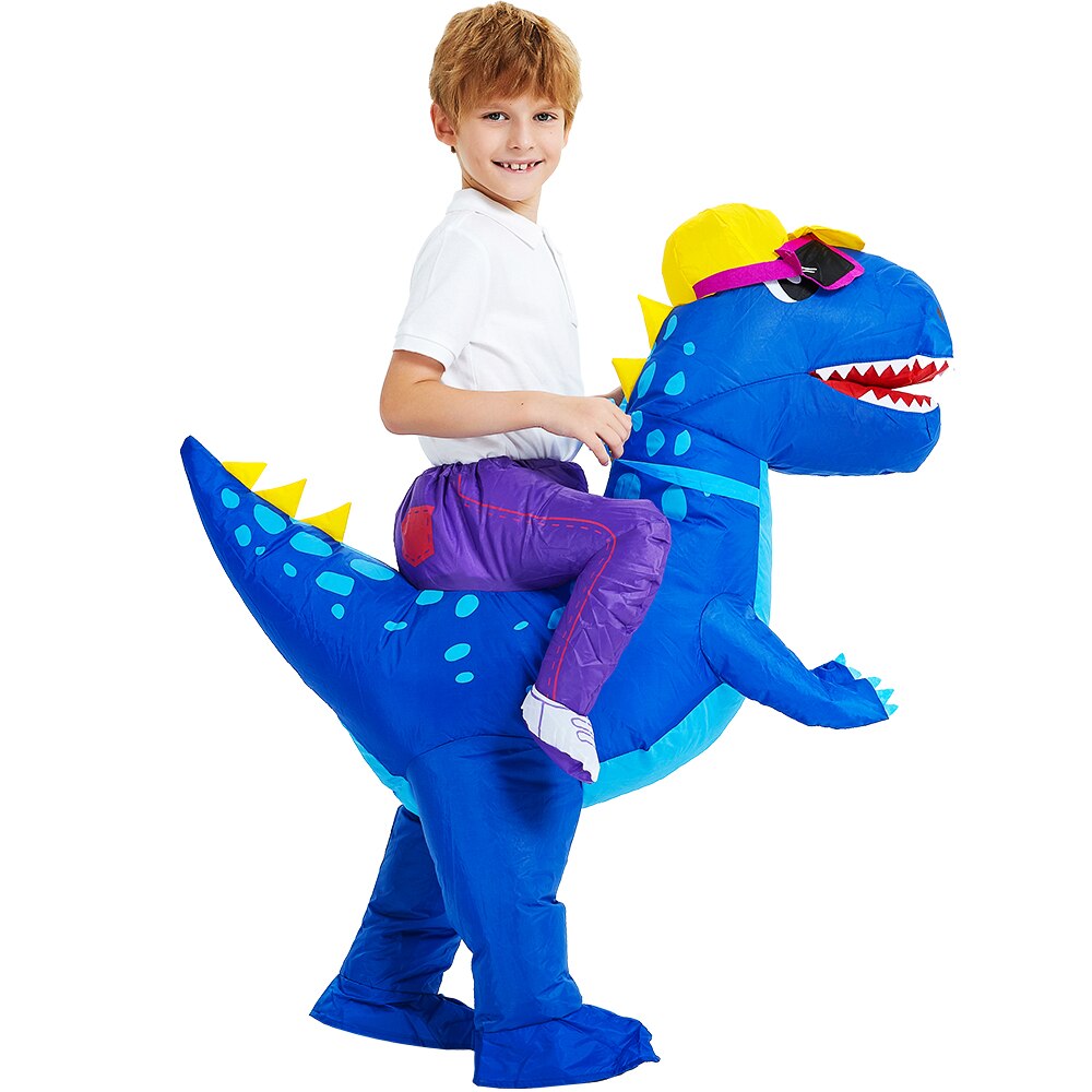 Kids Child Dinosaur Inflatable Costume Cartoon Anime Dress Suit Purim Halloween Christmas Party Cosplay Costumes for 1