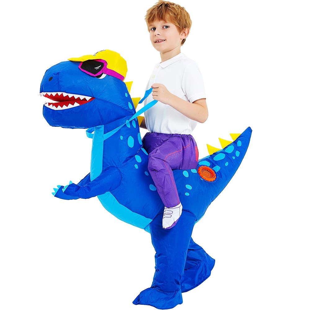Kids Child Dinosaur Inflatable Costume Cartoon Anime Dress Suit Purim Halloween Christmas Party Cosplay Costumes for