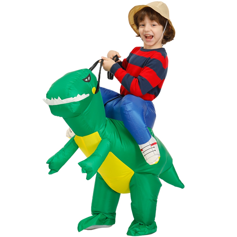 Kids Child Inflatable Dinosaur Costume Anime Mascot Dress Suit Halloween Purim Christmas Party Cosplay Costumes for