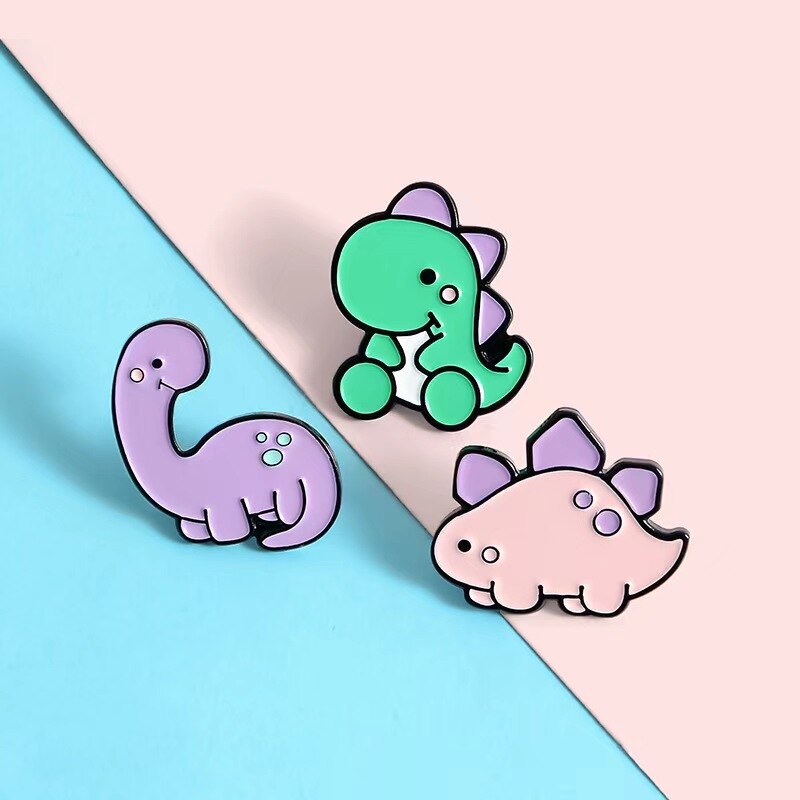 Little Dinosaur Cute Pin Brooch Badge Cartoon Lapel Pin Accessories Cowboy Clothes Bag Hat Hewelry Gift